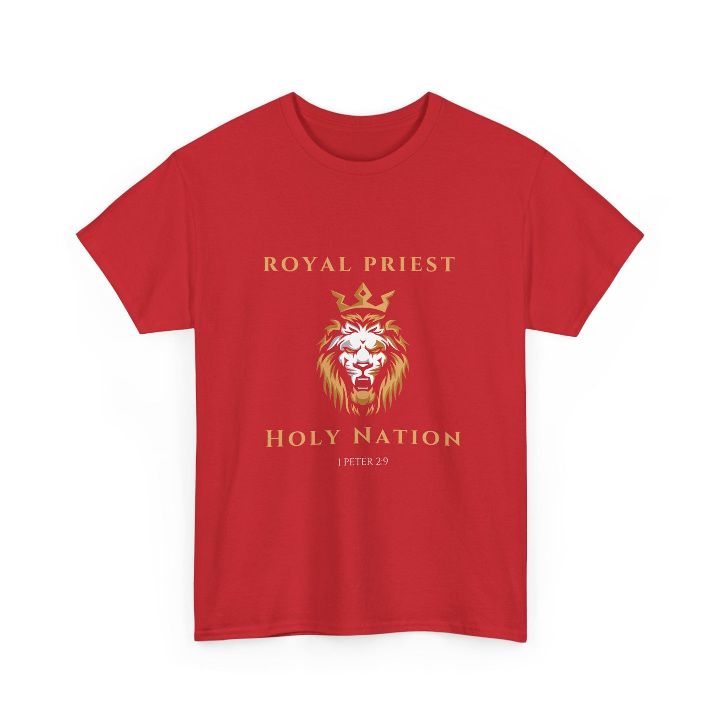 Royal Priest Lion T-Shirt — "Holy Nation" Faith Graphic Tee