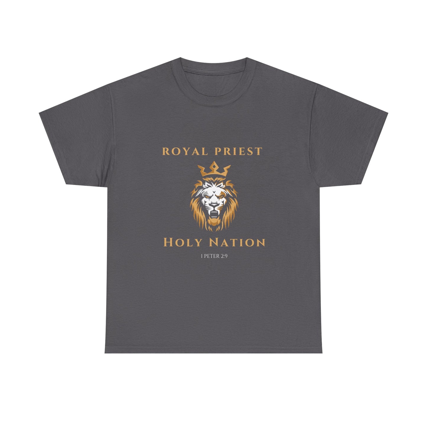 Royal Priest Lion T-Shirt — "Holy Nation" Faith Graphic Tee
