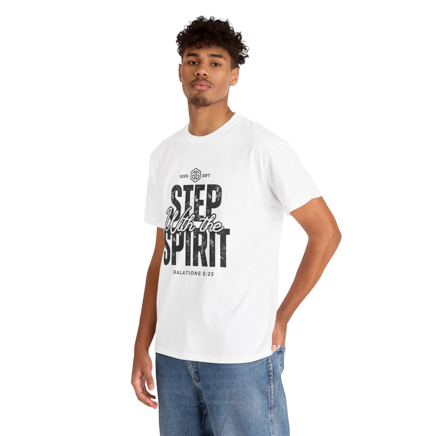 Step With the Spirit T-Shirt — Christian Faith Tee (Galatians 5:25)