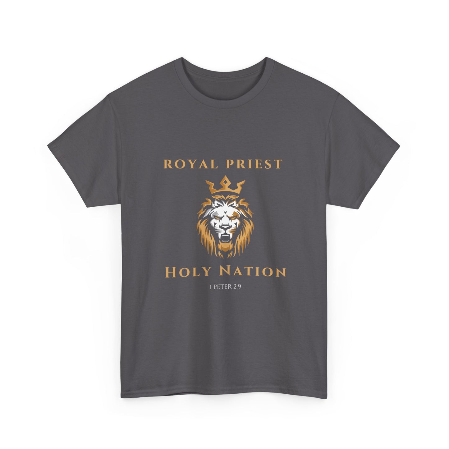 Royal Priest Lion T-Shirt — "Holy Nation" Faith Graphic Tee