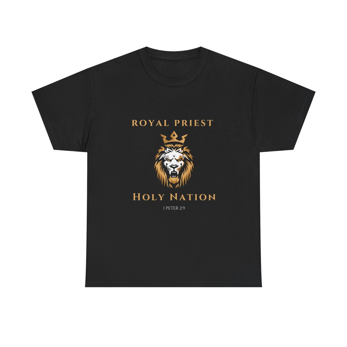 Royal Priest Lion T-Shirt — "Holy Nation" Faith Graphic Tee