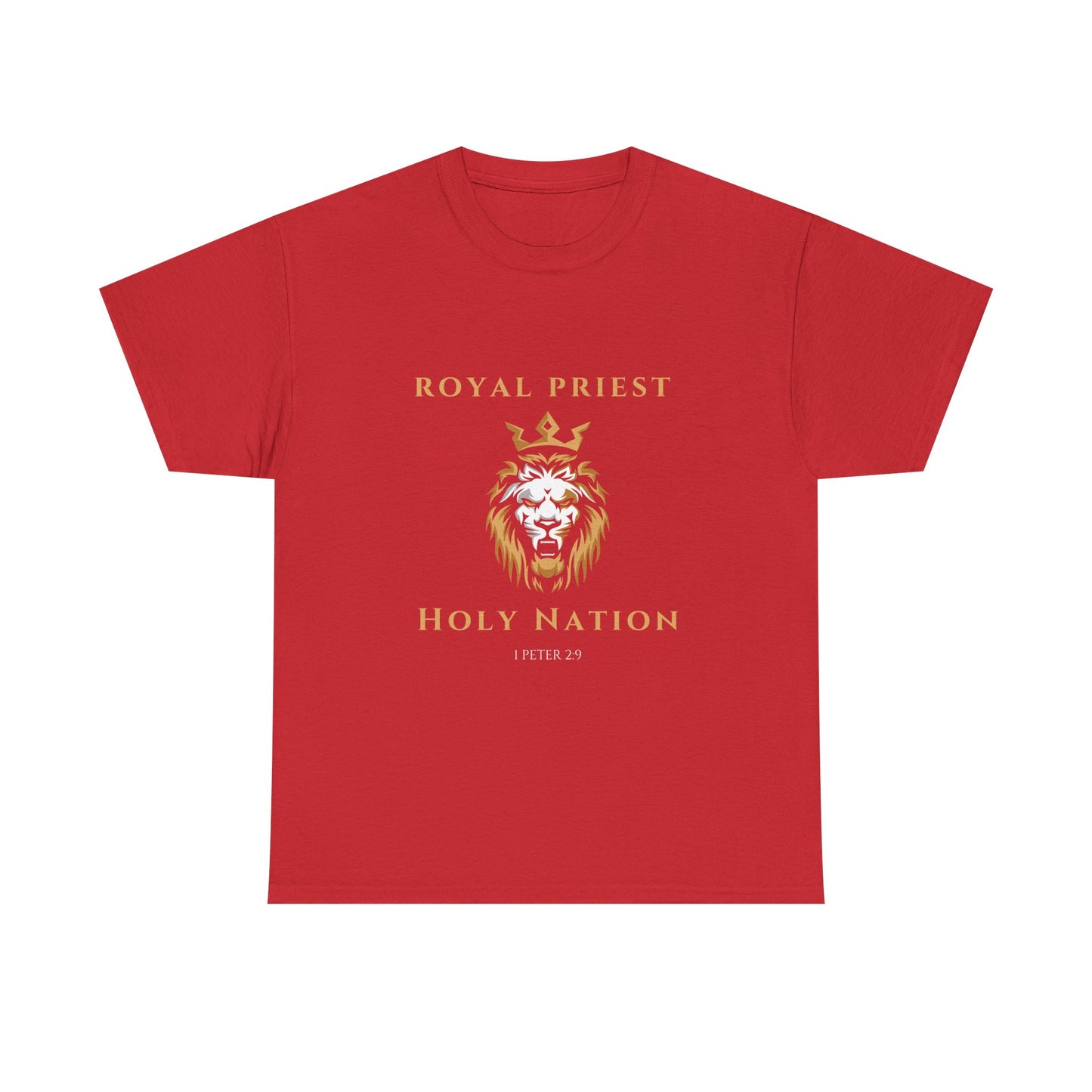 Royal Priest Lion T-Shirt — "Holy Nation" Faith Graphic Tee