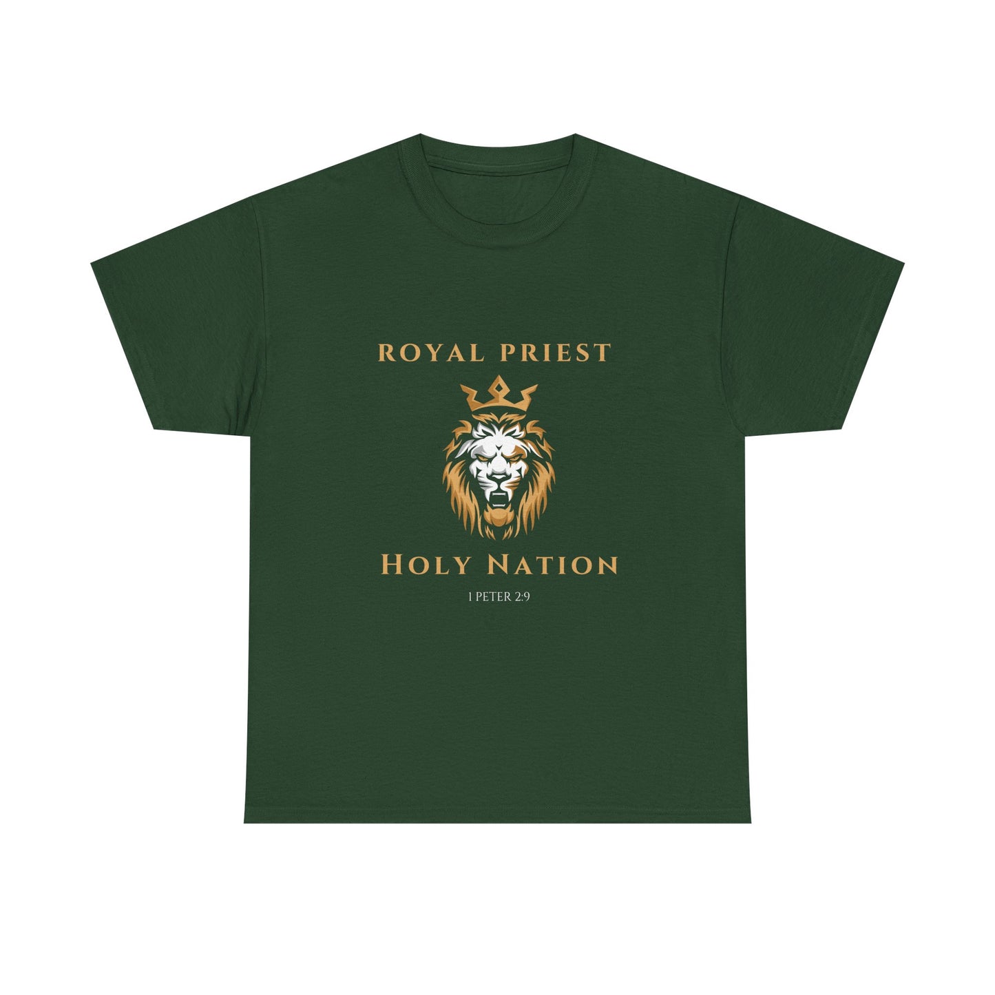 Royal Priest Lion T-Shirt — "Holy Nation" Faith Graphic Tee