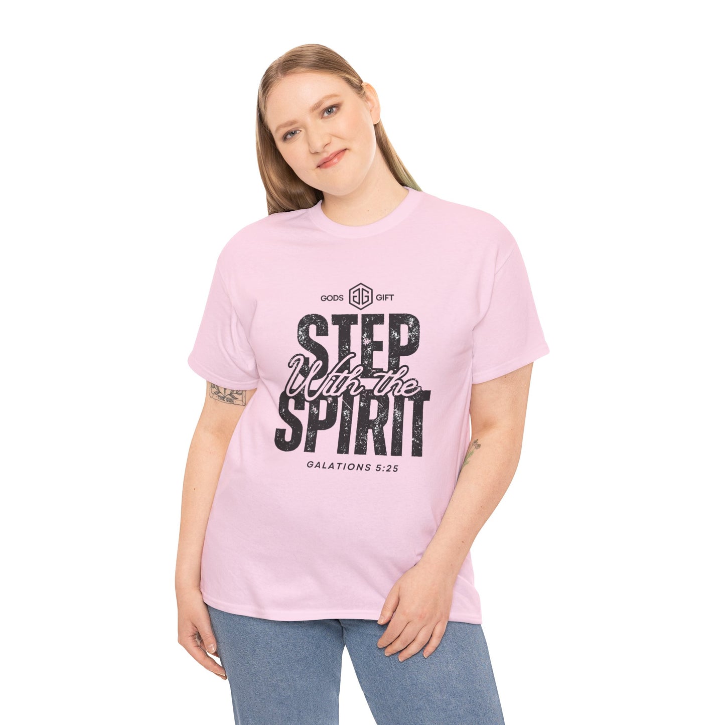 Step With the Spirit T-Shirt — Christian Faith Tee (Galatians 5:25)
